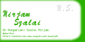 mirjam szalai business card